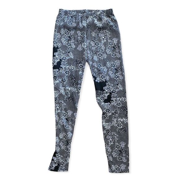 Warm faux fur lined leggings, size s/m small medium, never wore, navy and white - Picture 2 of 4